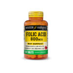 MASON NATURAL – Folic Acid 800mg 100 Tablets