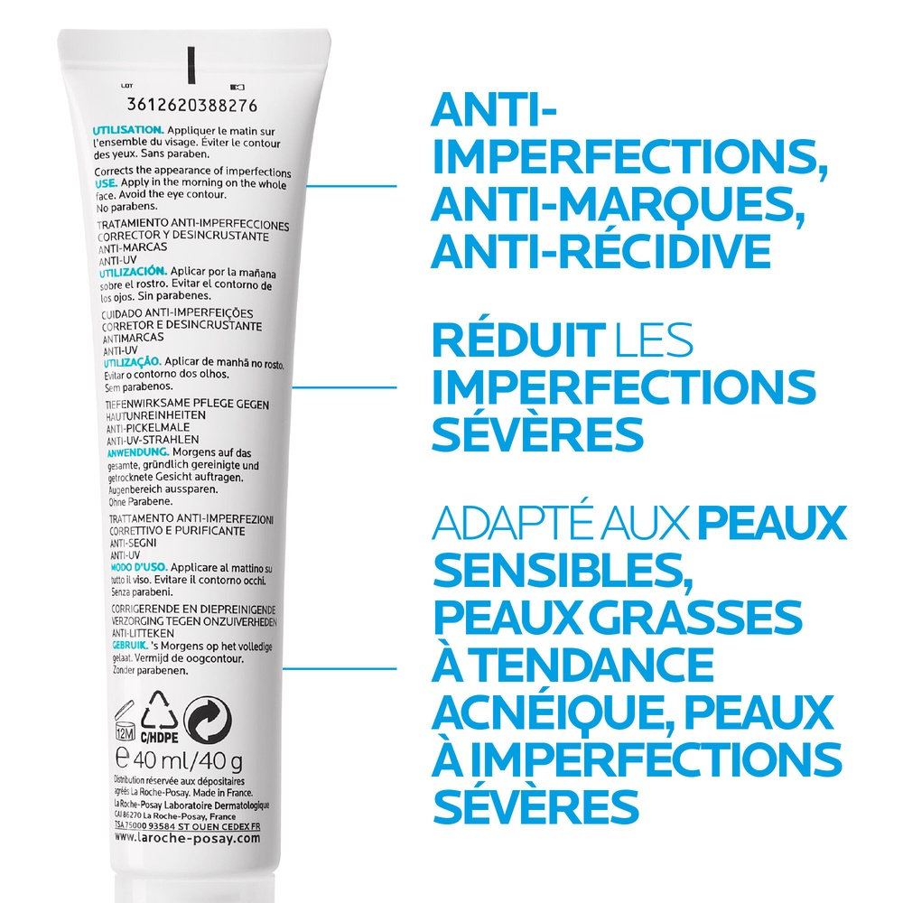 LA ROCHE-POSAY – Effaclar Duo(+) SPF30 Soin Anti-Imperfections – 40ml 1
