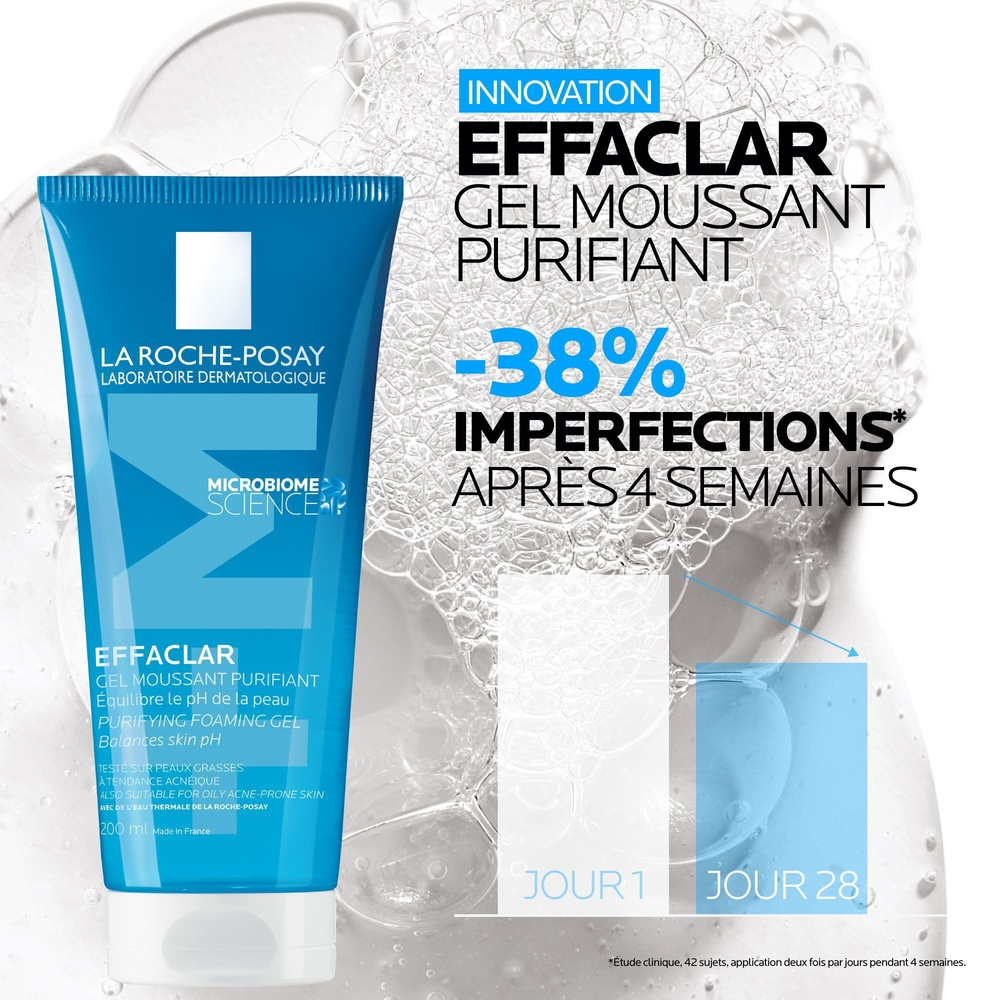 LA ROCHE-POSAY – Effaclar +M Gel Moussant Purifiant – 200ml 1