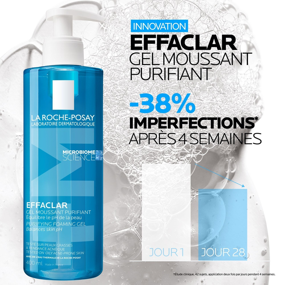 LA ROCHE-POSAY – Effaclar +M Gel Moussant Purifiant – 400ml 1
