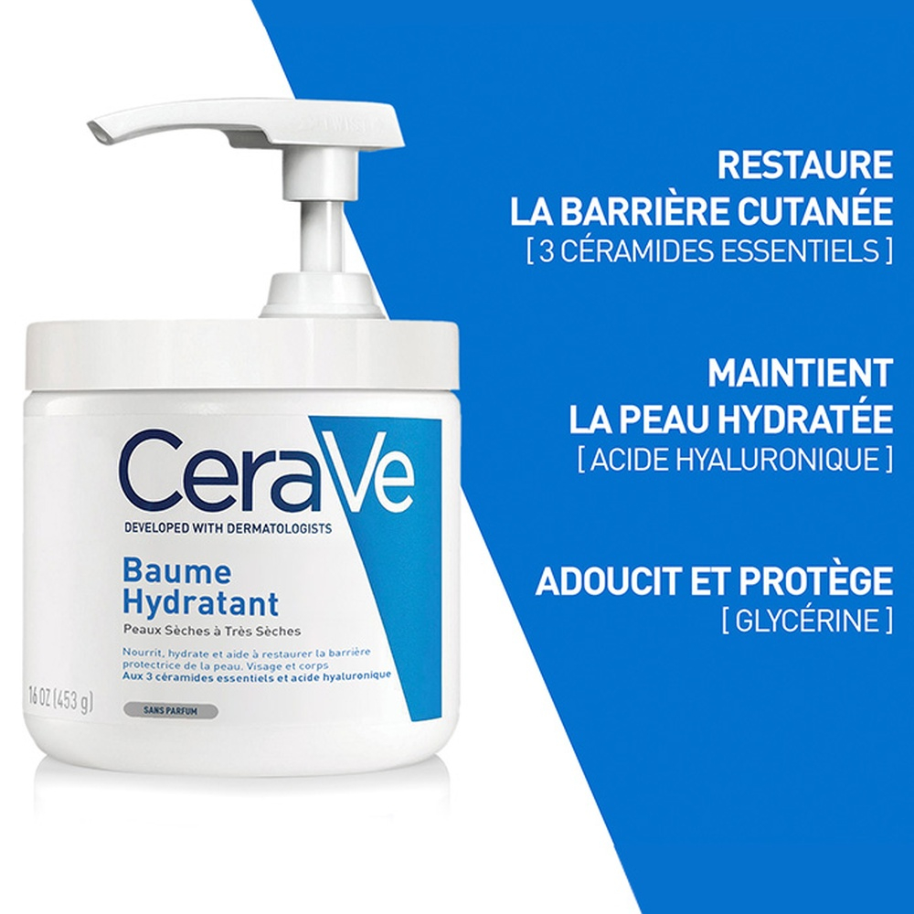 CERAVE – Baume Hydratant Peau Sèche à Très Sèche – 340g 1