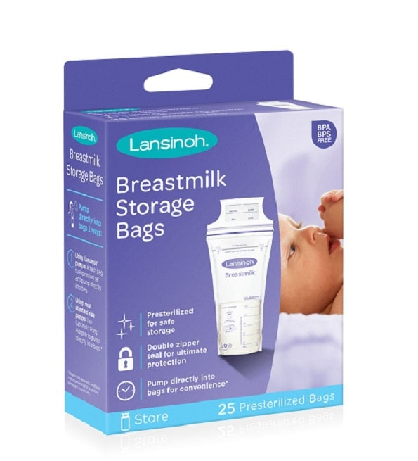 LANSINOH – Sachets De Conservation Du Lait Maternel – 25u