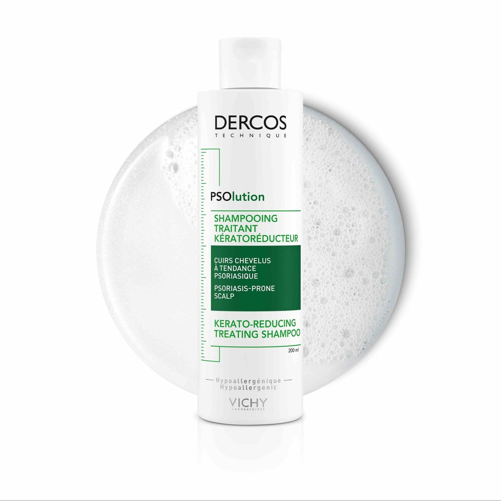 VICHY – Dercos PSOlution Shampoing Traitant Kérato-Réducteur Cuir Chevelu Sensible – 200ml 1