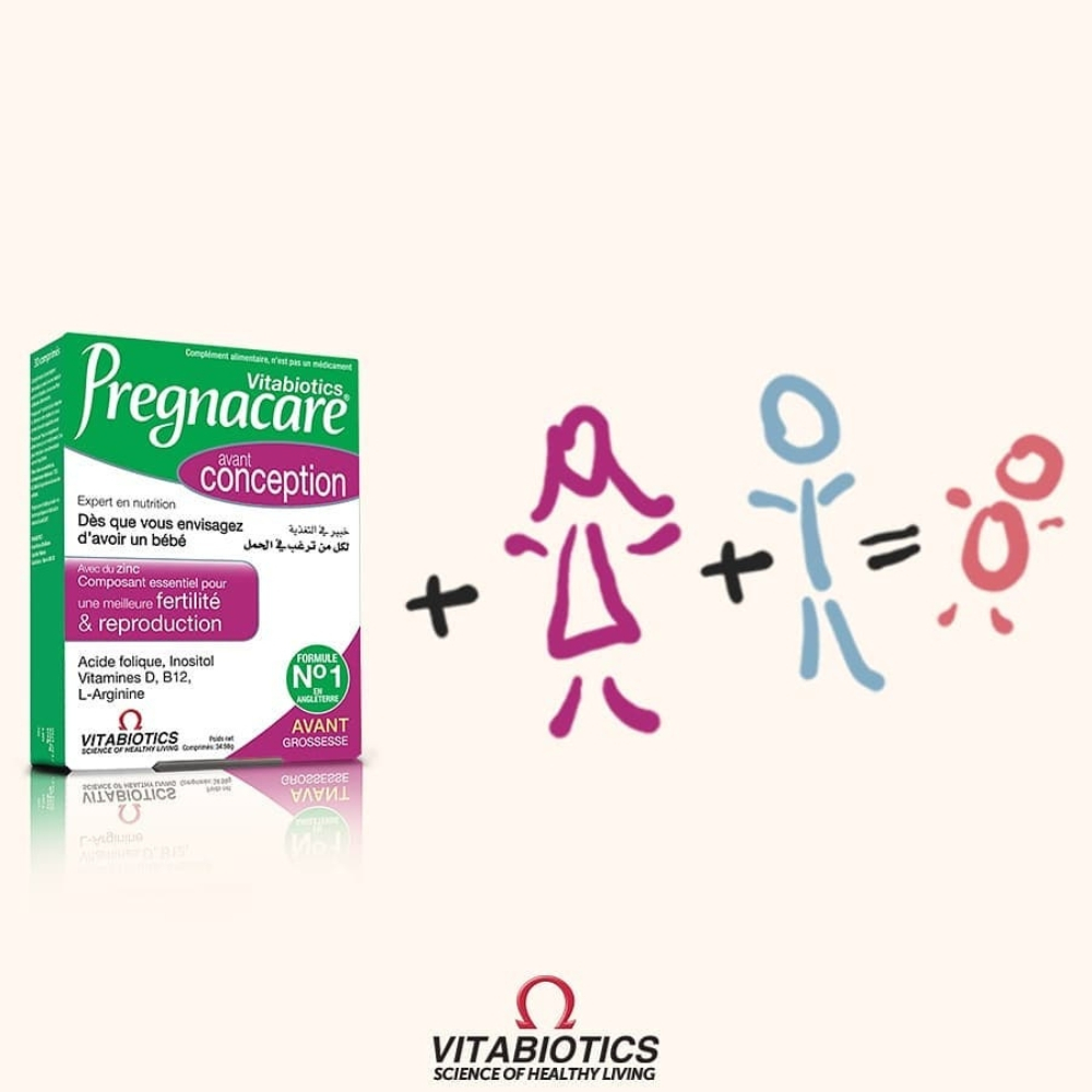 VITABIOTICS – Pregnacare Avant la Conception Fertilité & Reproduction – 30 Comprimés 1