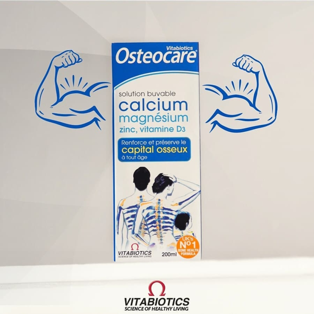 VITABIOTICS – Osteocare Liquid Original Calcium, Magnésium, Vitamine D & Zinc Maintenance des Os – 200ml 1
