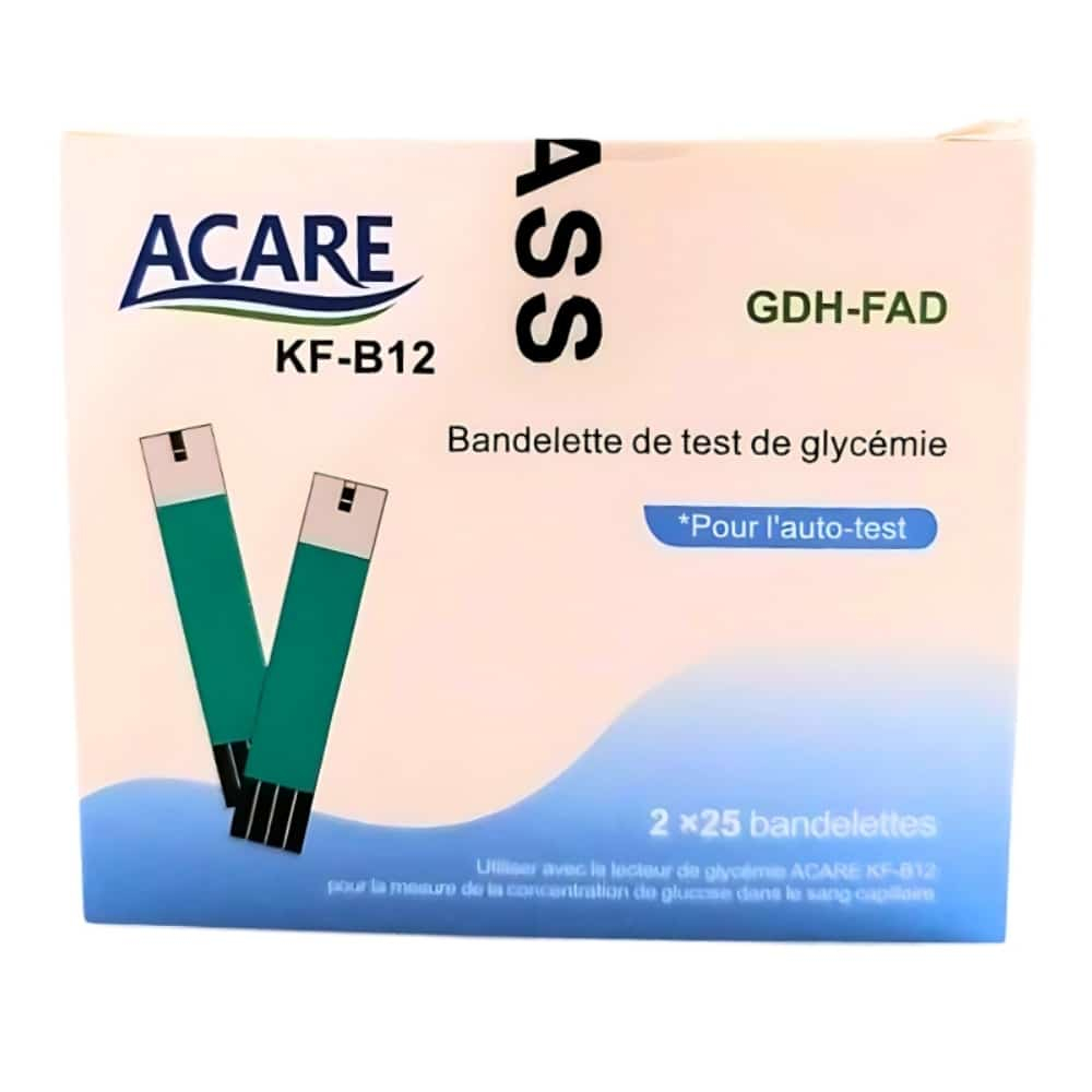 ACARE – Bandelettes De Test De Glycémie Gdh-fad – 2x25u
