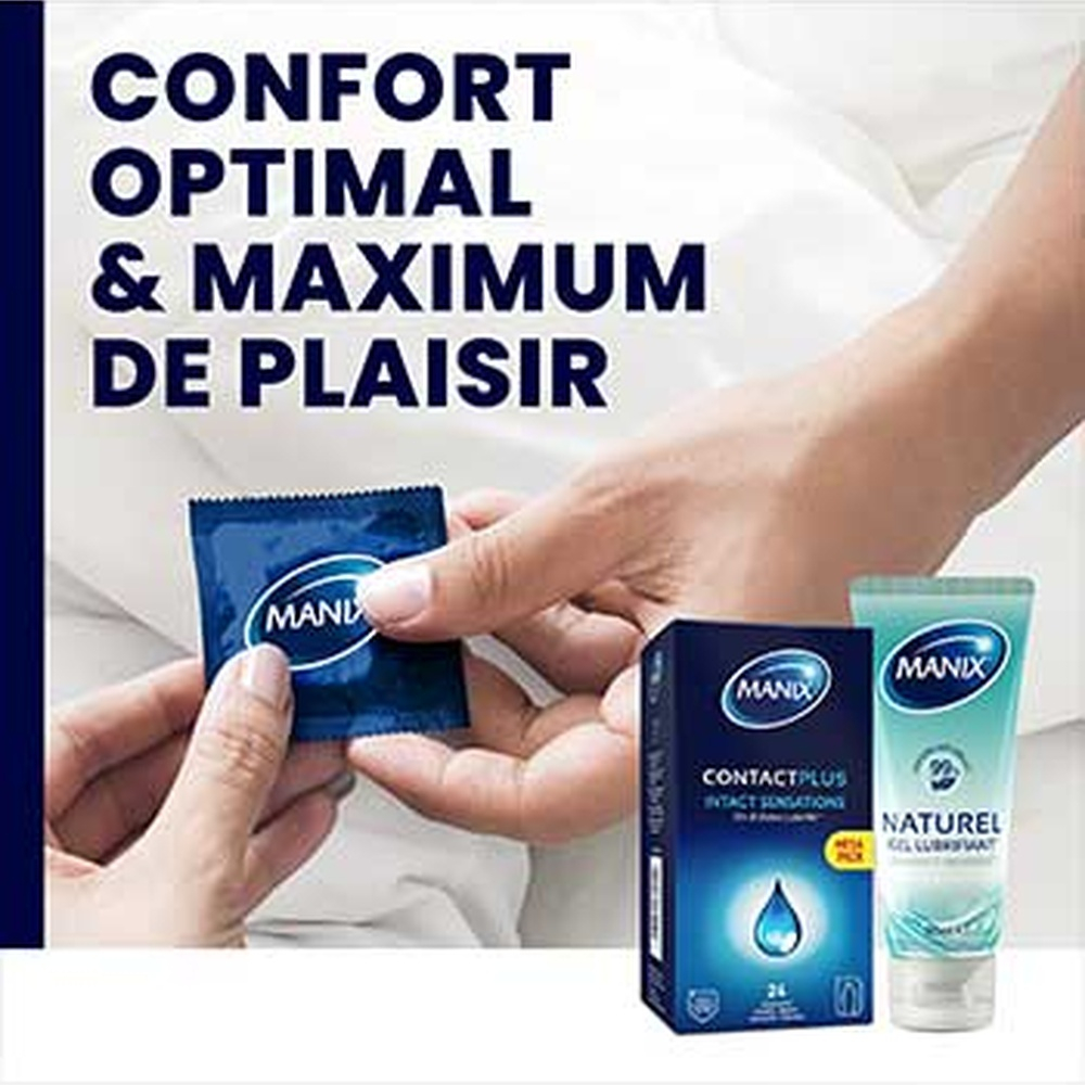 MANIX – Préservatif Contact Plus (Sensations Intactes) – 3u 1