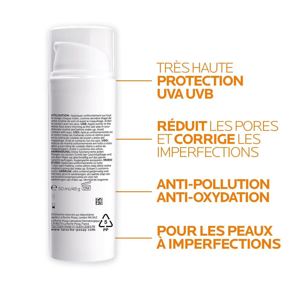 LA ROCHE-POSAY – Anthelios Oil Correct Crème Solaire Matifiante SPF50+ – 50ml 1