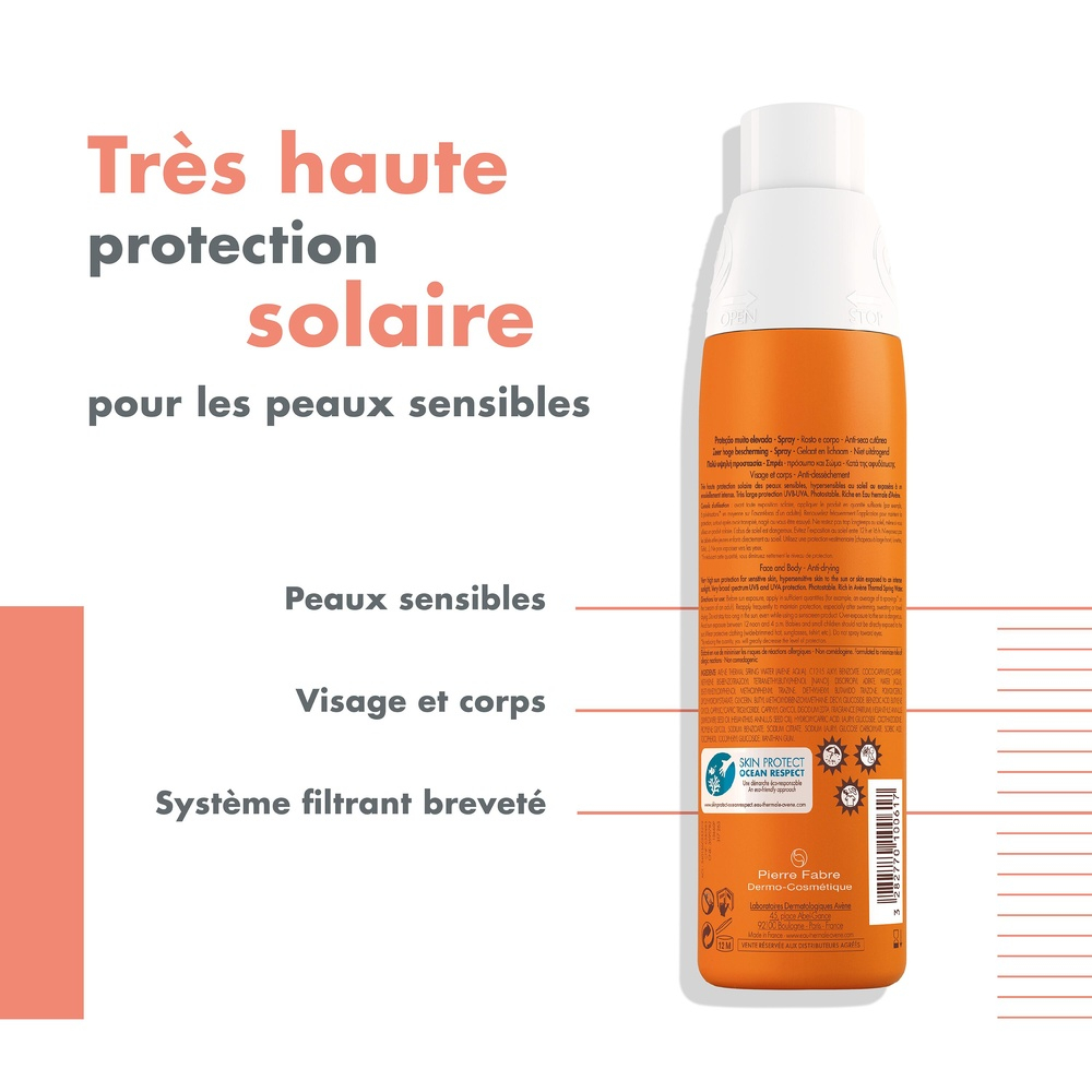 AVÈNE – Solaire Spray SPF50 – 200ml 1