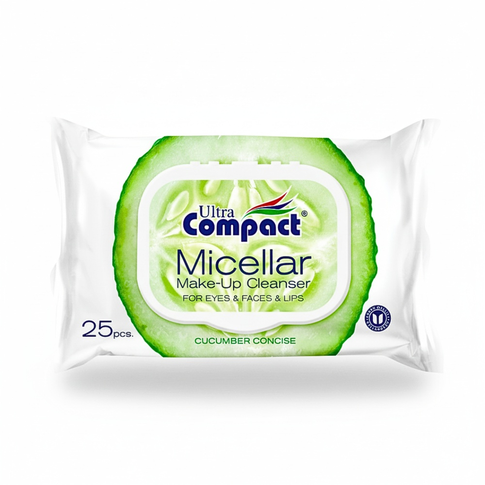 ULTRA COMPACT  – Lingettes Demaquillant Micellair 25 Pieces
