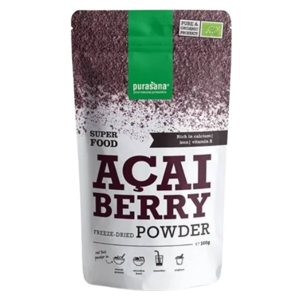 PURASANA – Super Food Baies D’açaï Poudre Bio – 100g