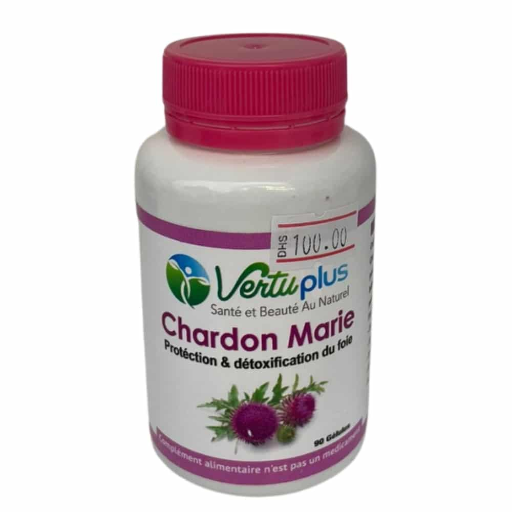 VERTUPLUS – Chardon Marie Protection Et Détoxification Du Foie – 90 Gélules