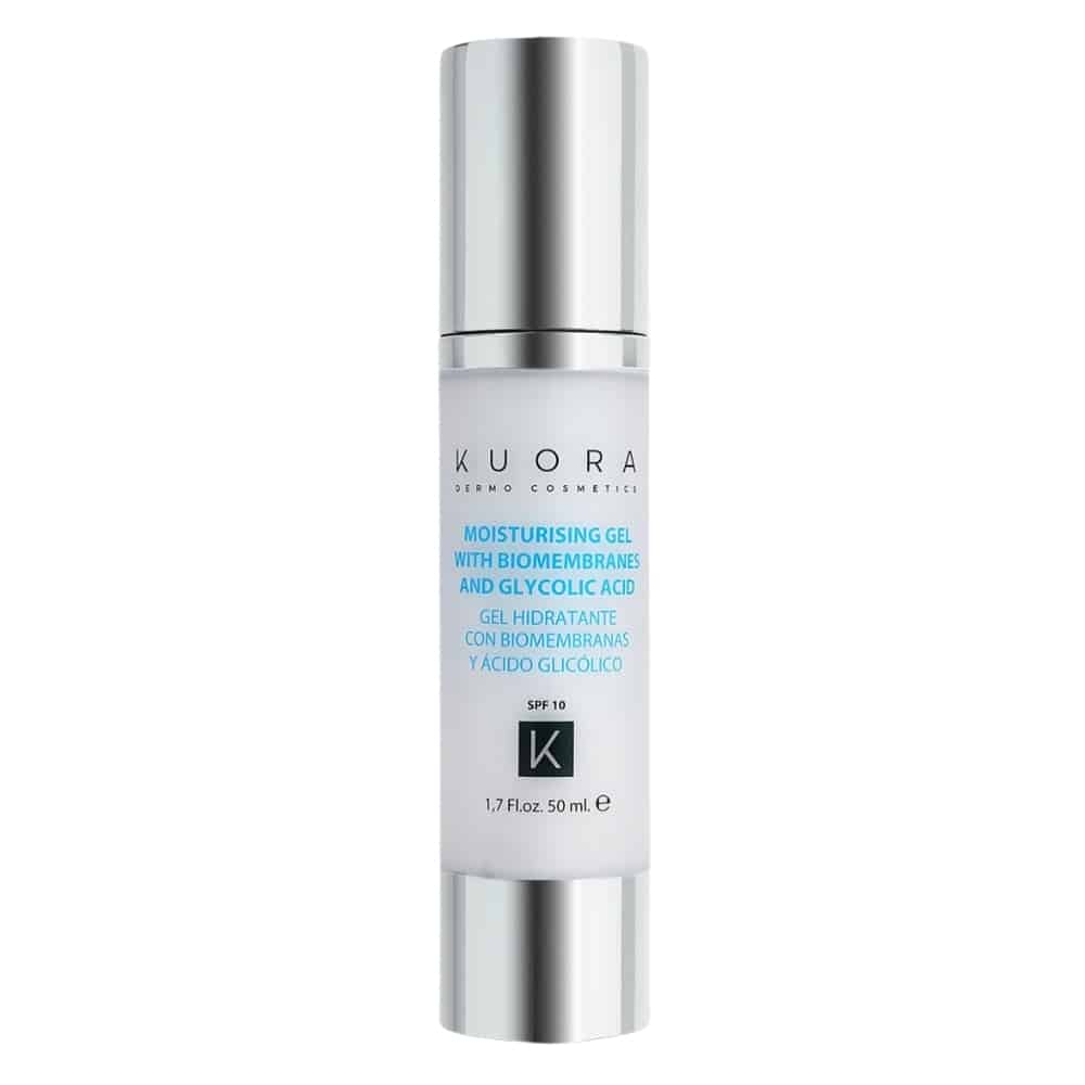 KUORA – (facial Line) Gel Hydratant Aux Biomembranes Et À L’acide Glycolique SPF10 – 50ml