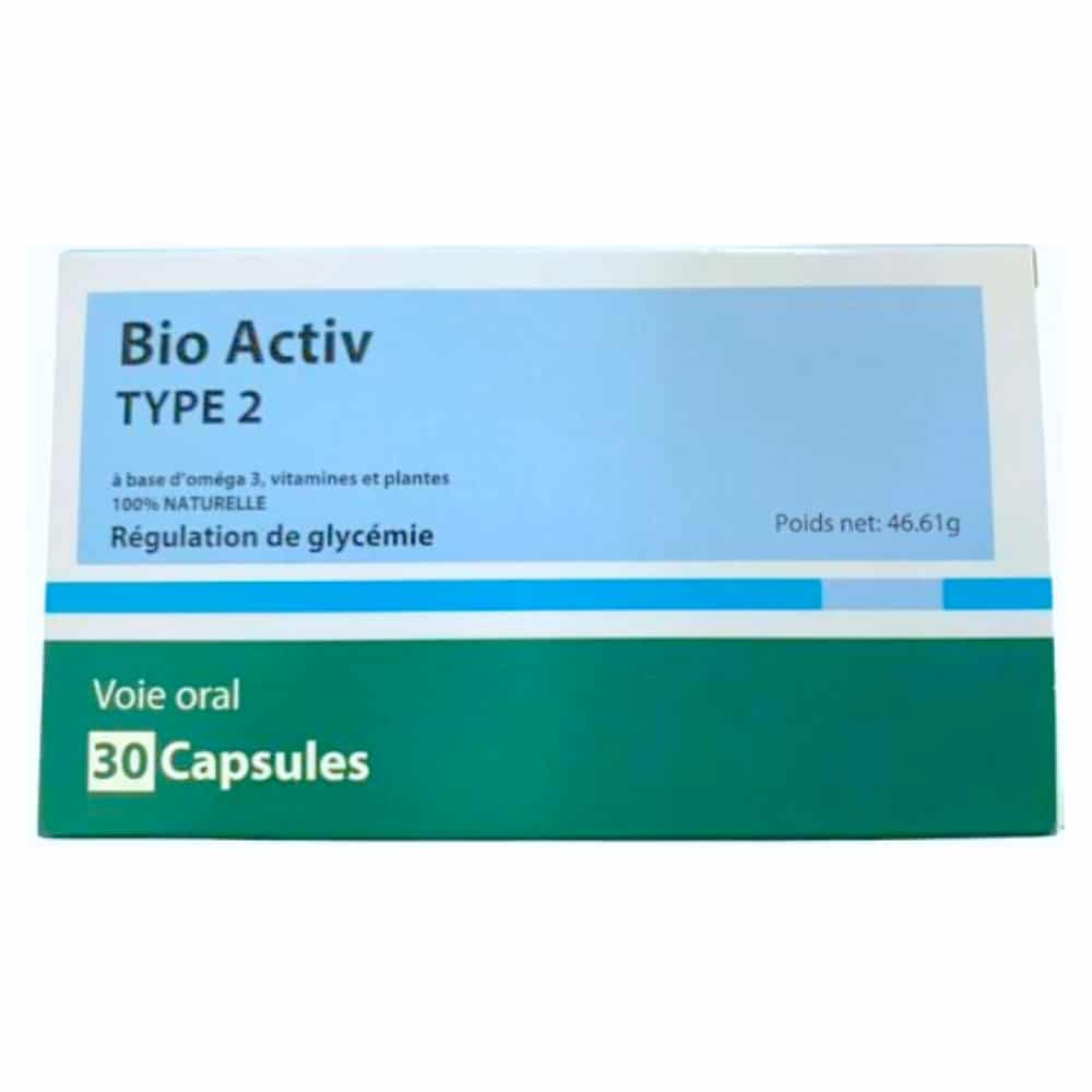 BIO ACTIV – Type 2 Régulation De Glycémie – 30 Capsules