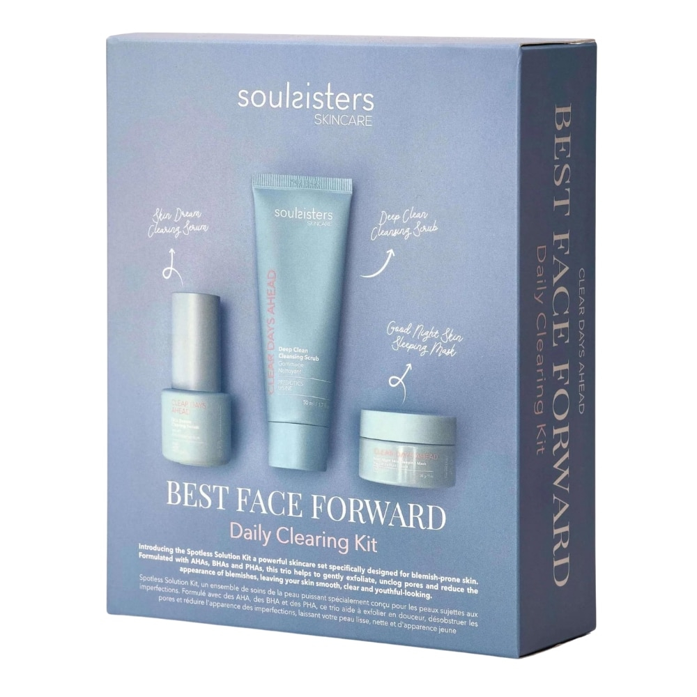 SOULSISTERS – Clear Days Ahead Best Face Forward Kit Anti-imperfections Quotidien – 1u