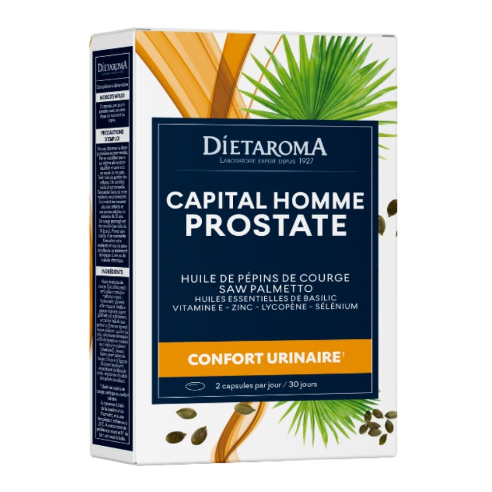DIETAROMA – Capital Homme Prostate Confort Urinaire – 60 Capsules