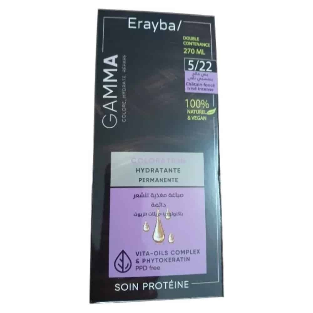 ERAYBA – Gamma Coloration Hydratante Permanente Naturelle – 5.22 – Blond Foncé Irisé Intense