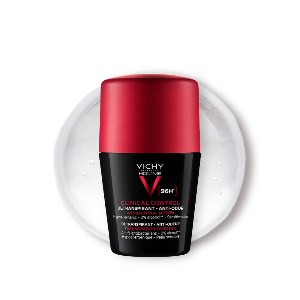 VICHY – Homme Déodorant Roll-On Clinical Control Détranspirant Anti-Odeur 96h – 50ml 1