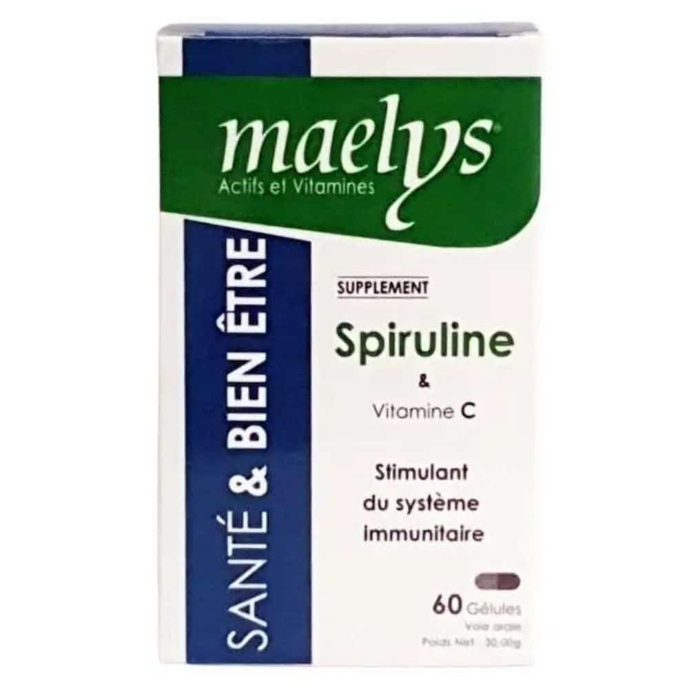 MAELYS – Spiruline Et Vitamine C – 60 gélules