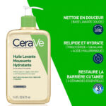 CERAVE – Huile Lavante Moussante Hydratante Peau Normale à Très Sèche – 236ml 1
