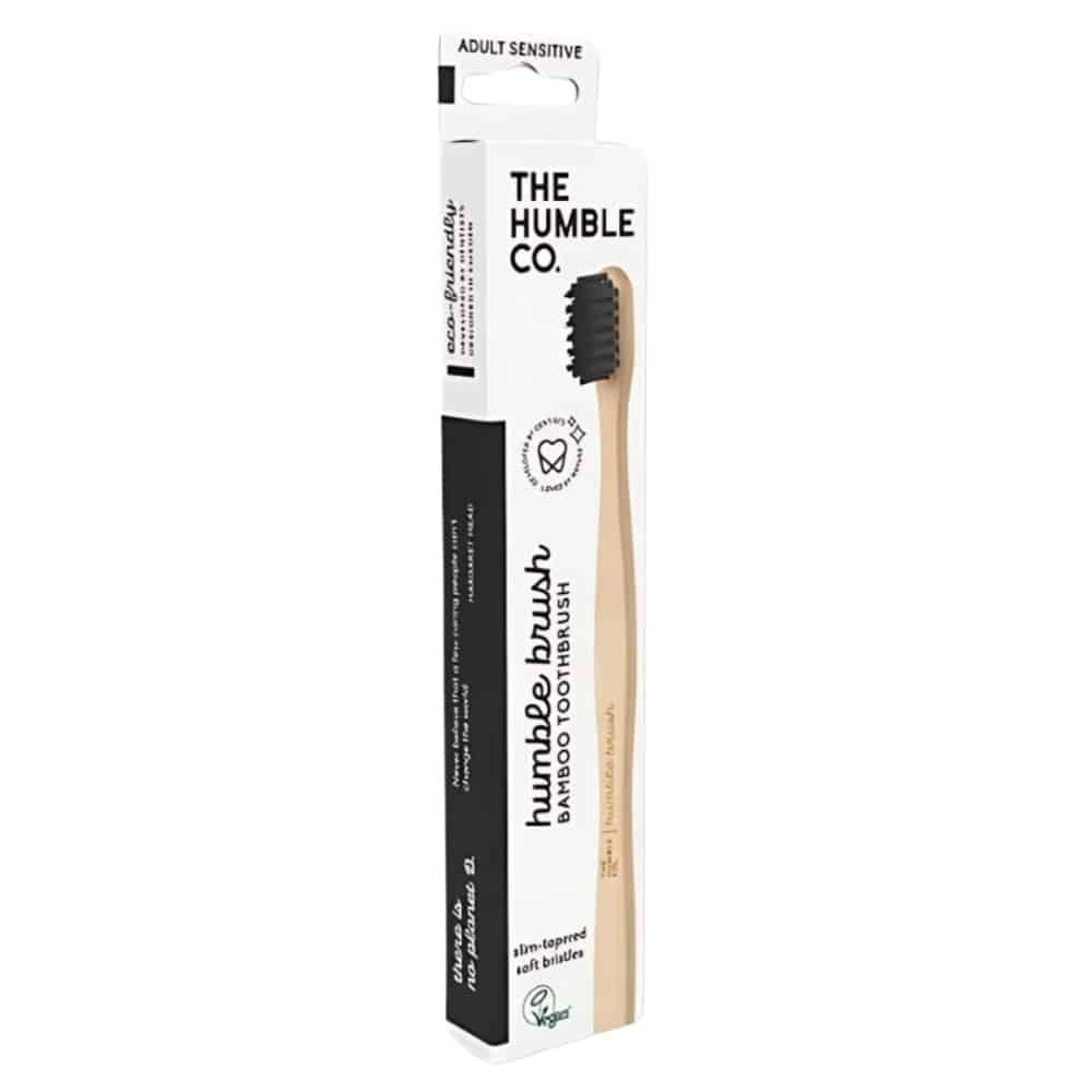 HUBMLE – Brosse A Dents Bambou Adulte Noir Dents Sensibles