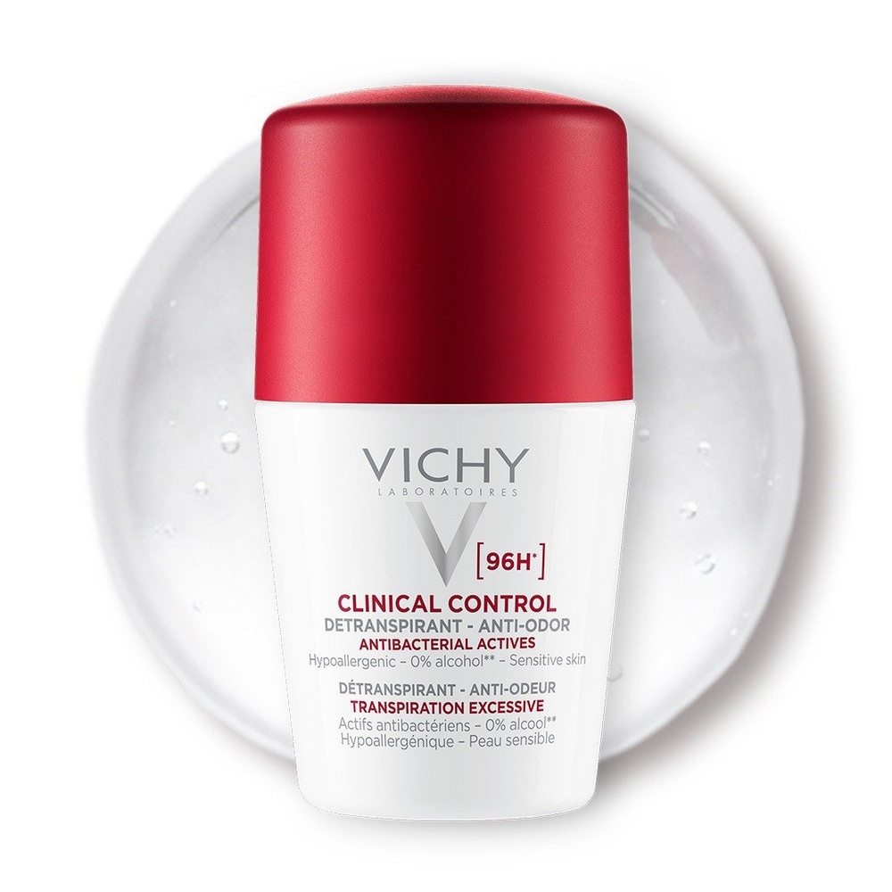 VICHY – Déodorant Roll-On Clinical Control Détranspirant Anti-Odeur 96h – 50ml 1