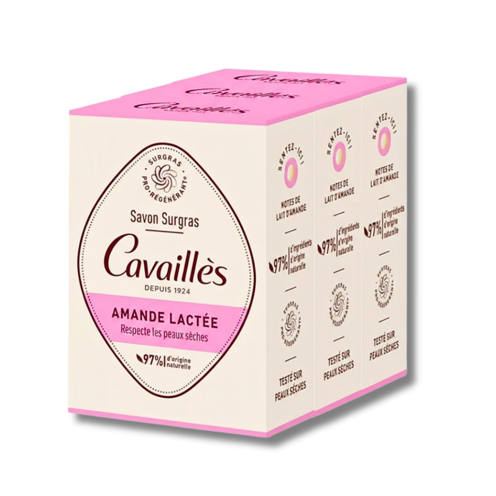 CAVAILLÈS – Trio Savon Surgras Amande Lactée – 200g