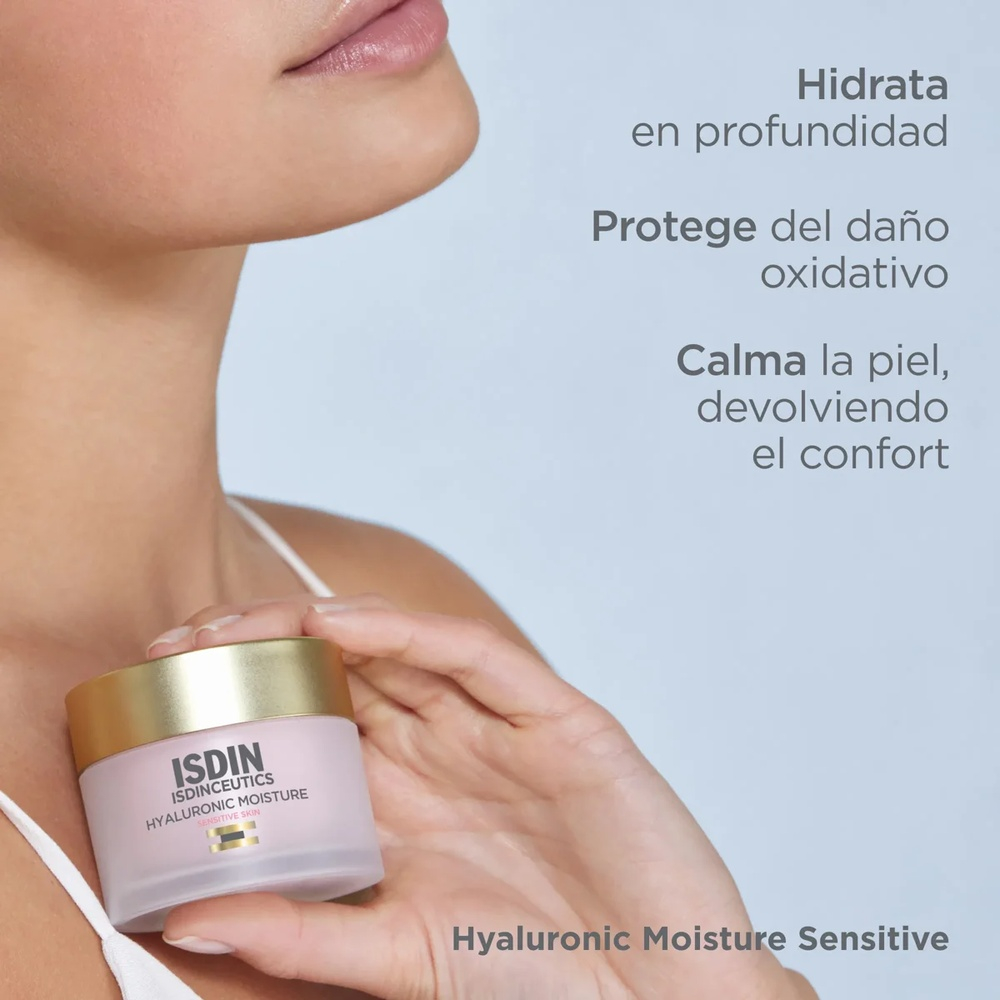ISDIN – Isdinceutics Hyaluronic Moisture Crème Hydratante Peau Sensible – 50g 1