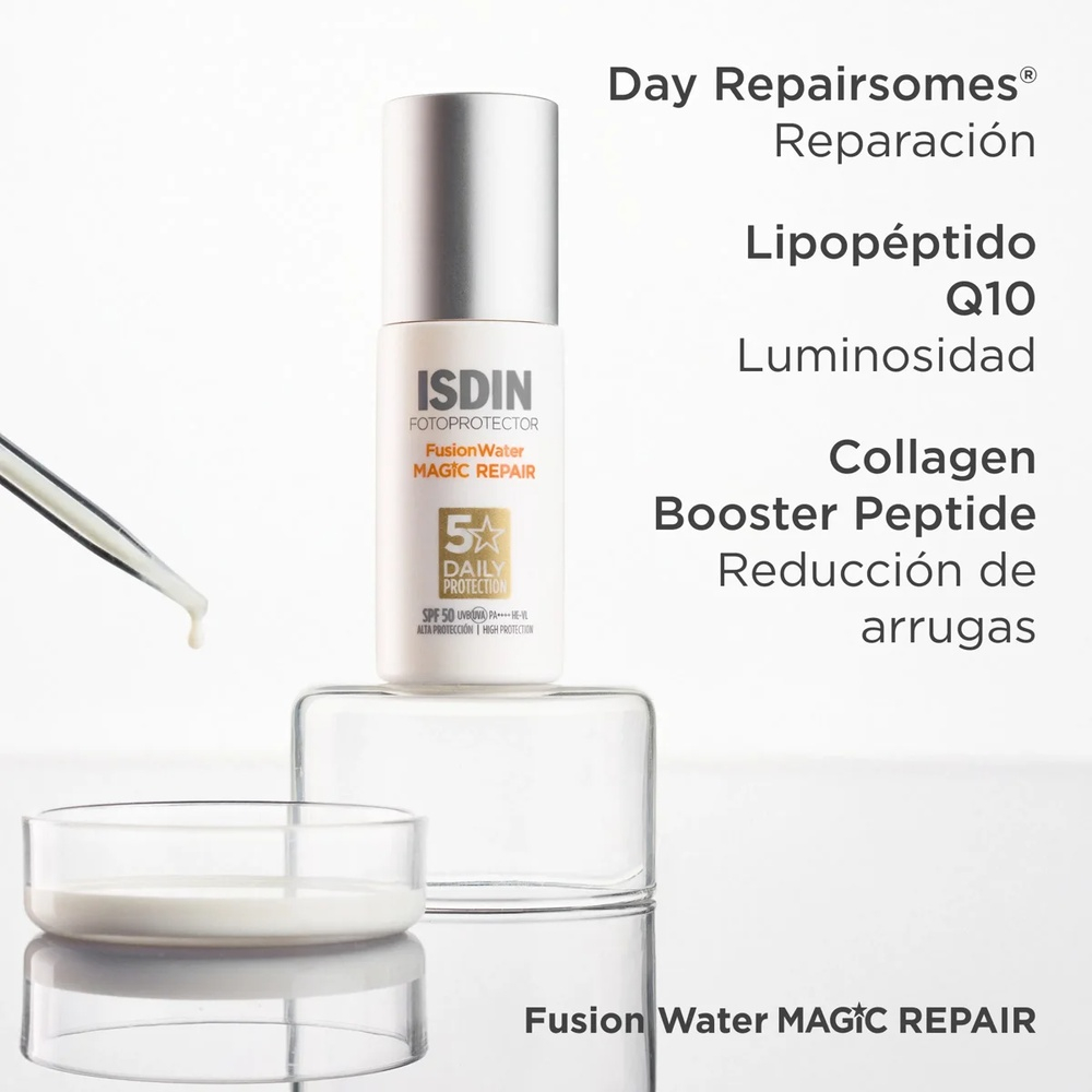 ISDIN – Fotoprotector Fusion Water Magic Repair Solaire Invisible SPF50 – 50ml 1