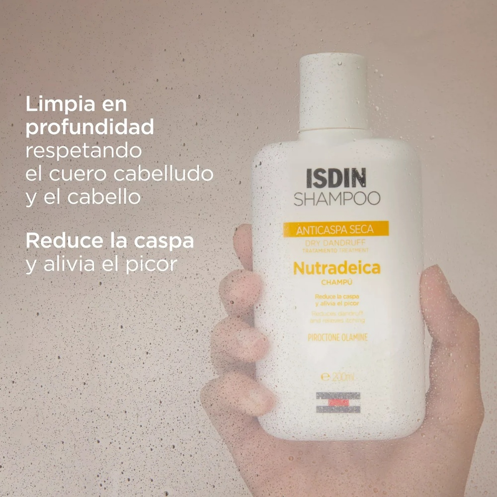 ISDIN – Shampoo Shampoing Nutradeica Antipelliculaire Pellicules Sèches – 200ml 1