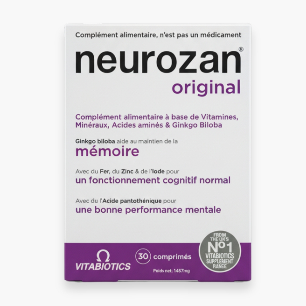 VITABIOTICS – Neurozan Original Mémoire & Fonctions Cognitives – 30 Comprimés