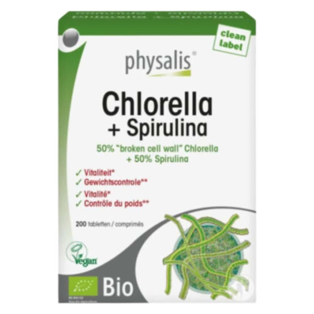 physalis-chlorella-spiruline-200-comprimes.jpg PHYSALIS – Chlorella + Spiruline – 200 Comprimés