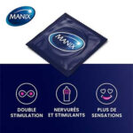 MANIX – Préservatif Xtra Pleasure Double Extase (Nervuré & Forme Stimulante) – 2u 3