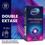 MANIX – Préservatif Xtra Pleasure Double Extase (Nervuré & Forme Stimulante) – 2u 1