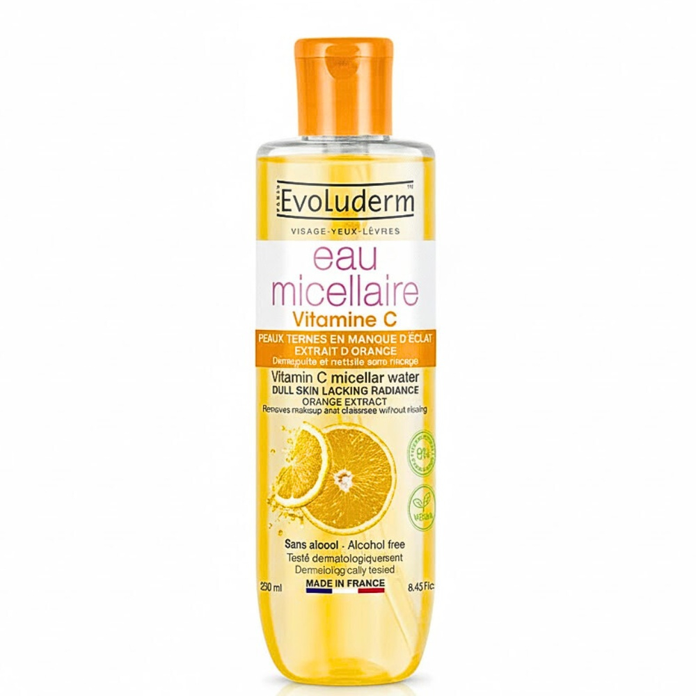 evoluderm-eau-micellaire-vitamine-c-250ml.jpg EVOLUDERM – Eau Micellaire Vitamine C 250Ml