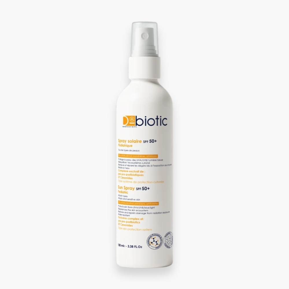 d-biotic-spray-solaire-pediatrique-spf50-100ml.jpg D-BIOTIC – Spray Solaire Pédiatrique SPF50+ – 100ml