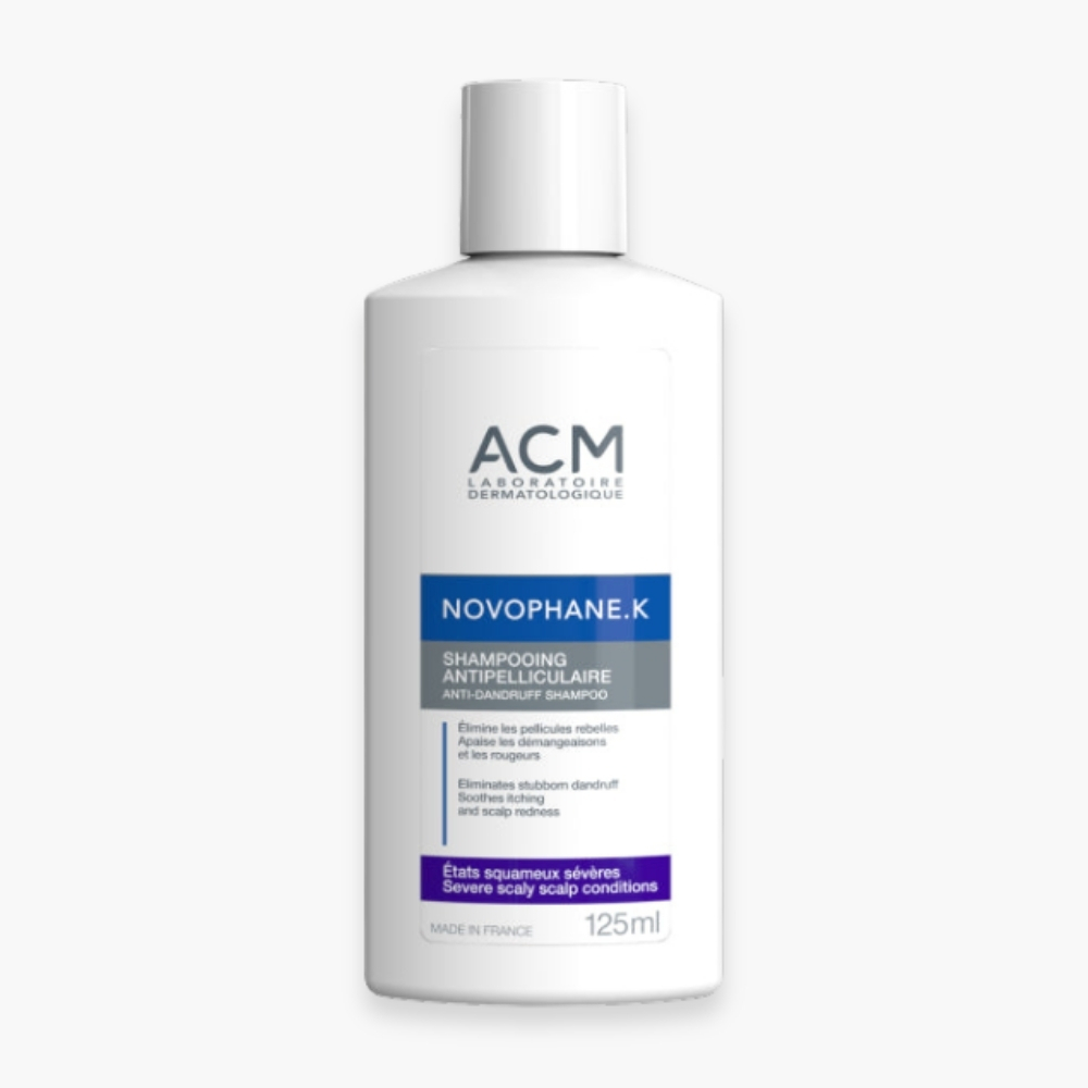 acm-novophane-k-shampoing-anti-pelliculaire-pellicules-severes-125ml.jpg ACM – Novophane K Shampoing Anti-Pelliculaire Pellicules Sévères – 125ml