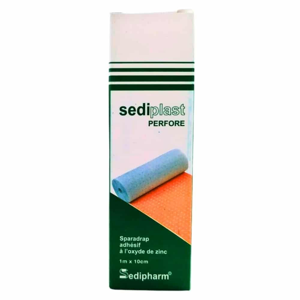 SEDIPLAST – Sparadrap Adhésif Perforé À L’oxyde De Zinc 1mx10cm – 1u