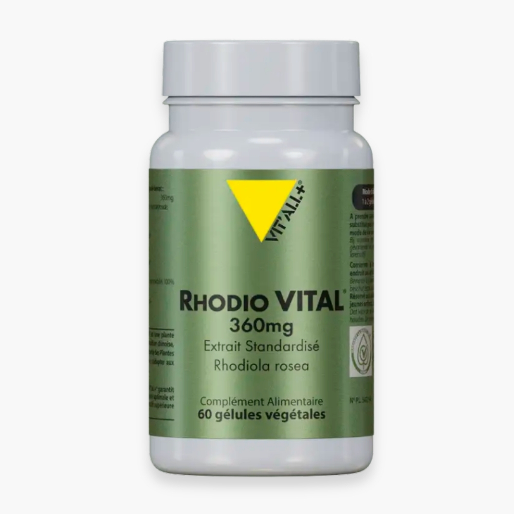 VITALL+ – Rhodio Vital (Rhodiola) 360mg Extrait Standardisé Rhodiola Rosea – 30 Gélules