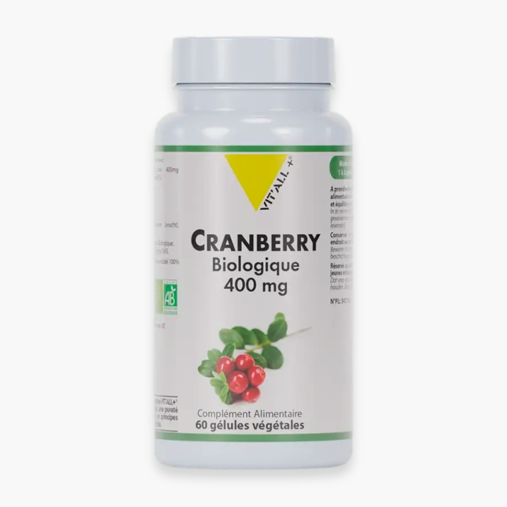 VITALL+ – Cranberry Biologique 400mg – 30 Gélules