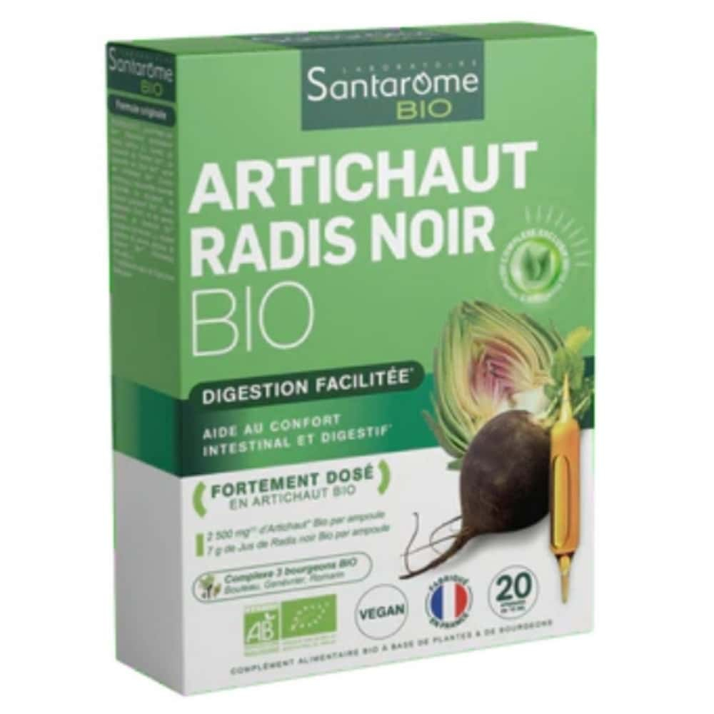 santarome-bio-artichaut-et-radis-noir-digestion-facilitee-ampoules-20u.jpg SANTARÔME – Bio Artichaut Et Radis Noir Digestion Facilitée Ampoules – 20u