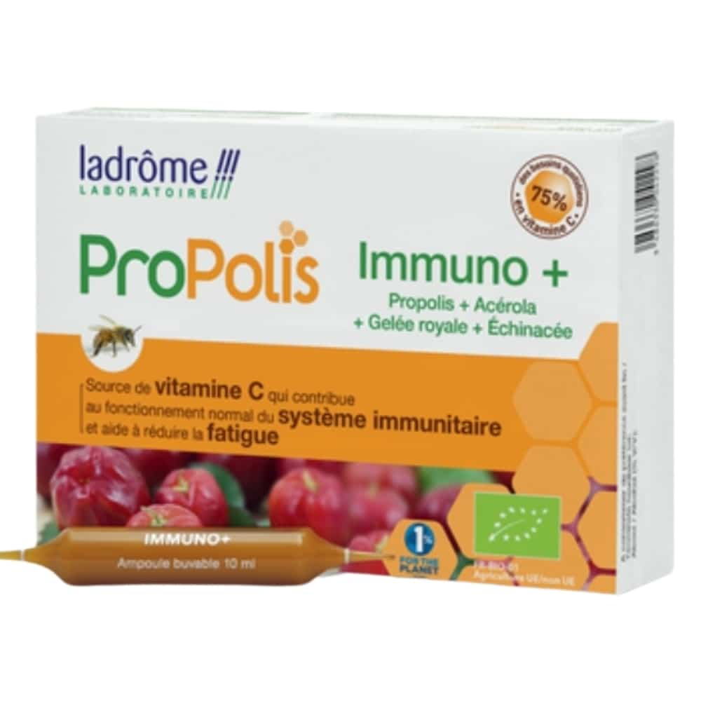 ladrome-propolis-immuno-acerola-gelee-royale-et-echinacee-ampoules-bio-20u.jpg LADRÔME – Propolis Immuno+ Acérola, Gelée Royale Et Echinacée Ampoules Bio – 20u