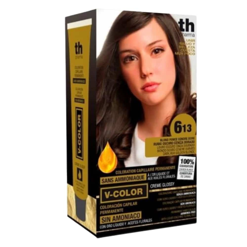 TH-PHARMA – Vitalia Color Coloration Capillaire Sans Ammoniac – Th-pharma N 6.13 – Blond Foncé Cendré Doré