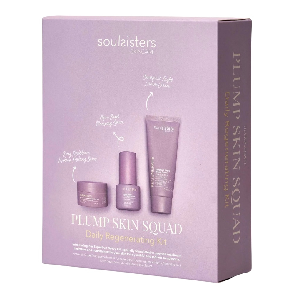 SOULSISTERS – Regenerate Plump Skin Squad Kit Hydratation Et Rajeunissement Quotidien – 1u