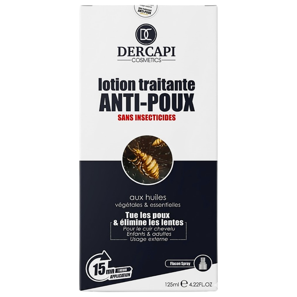 DERCAPI – Lotion Spray Traitement Anti Poux 125ml