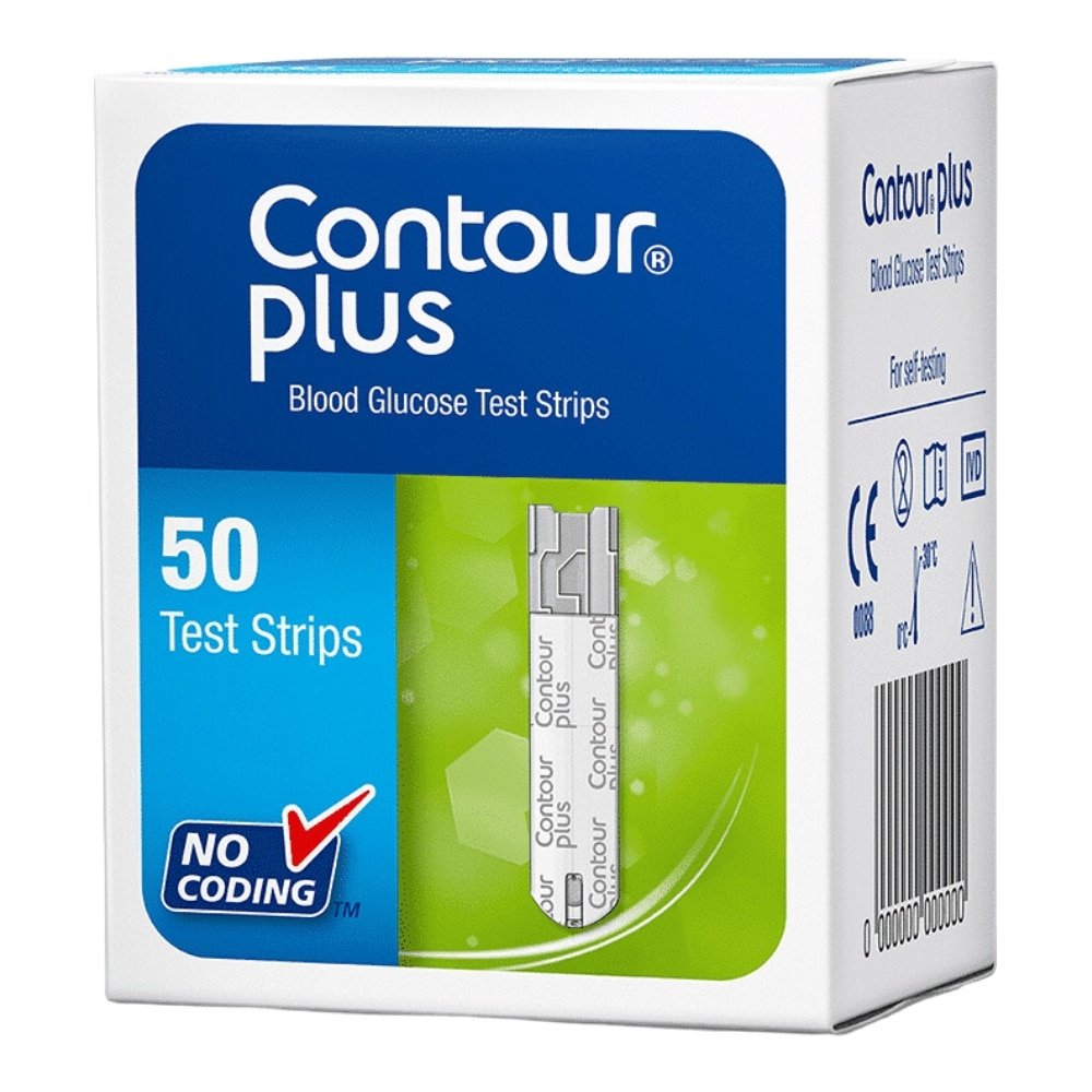 CONTOUR – Plus Bandelettes De Test De Glucose – 50u