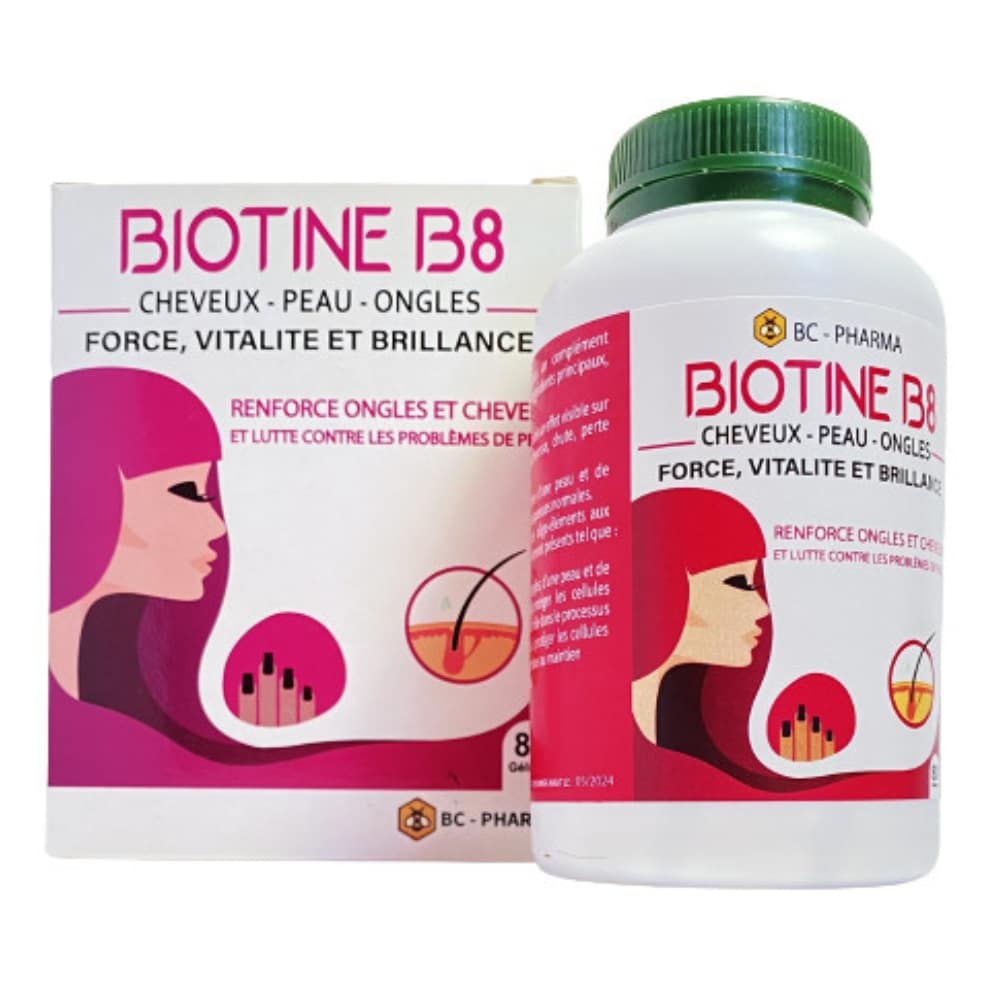 bc-pharma-biotine-b8-cheveux-peau-et-ongles-fortifiante-40-gelules.jpg BC-PHARMA – Biotine B8 Cheveux, Peau Et Ongles Fortifiante – 40 Gélules