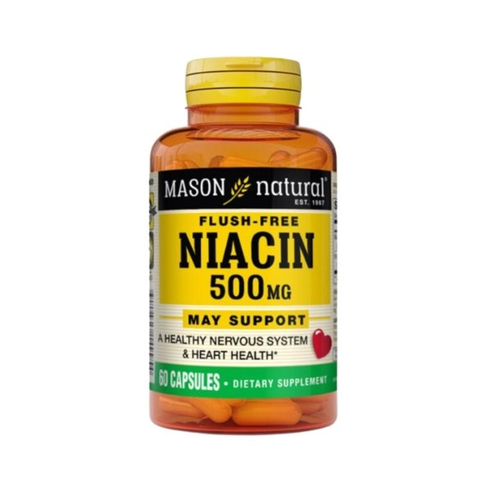 MASON NATURAL – Flush-free Niacin 500mg 60 capsules 1499-60