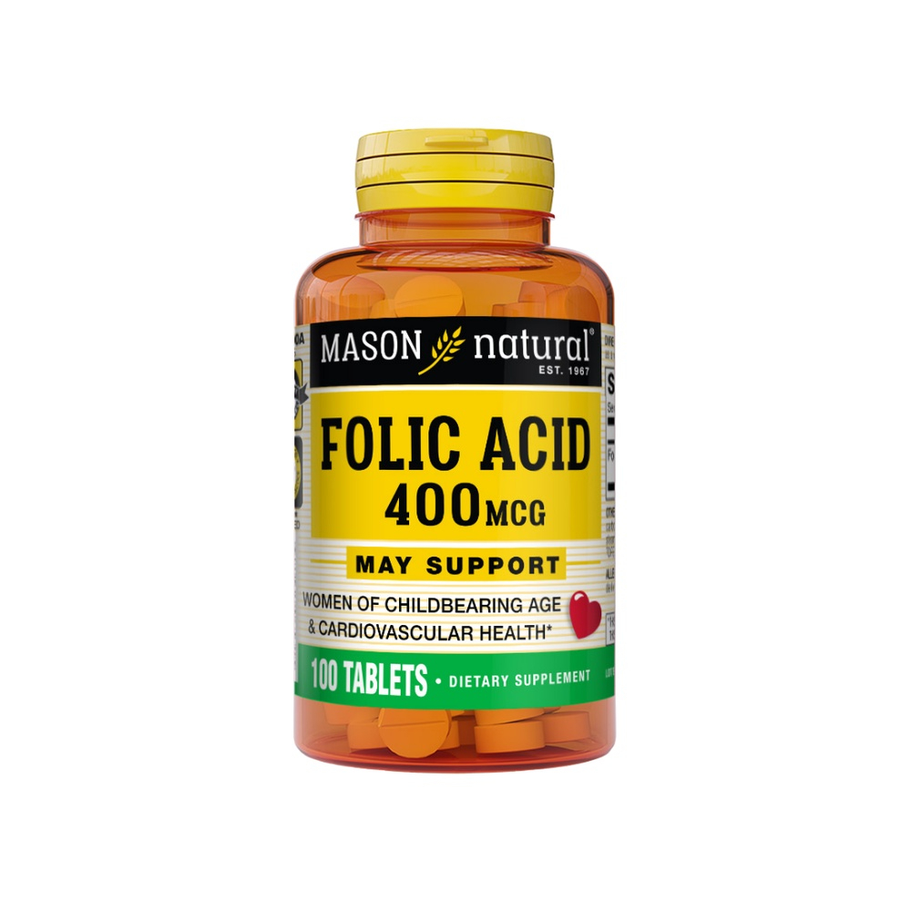 MASON NATURAL – Folic Acid 400mg 100 tablets