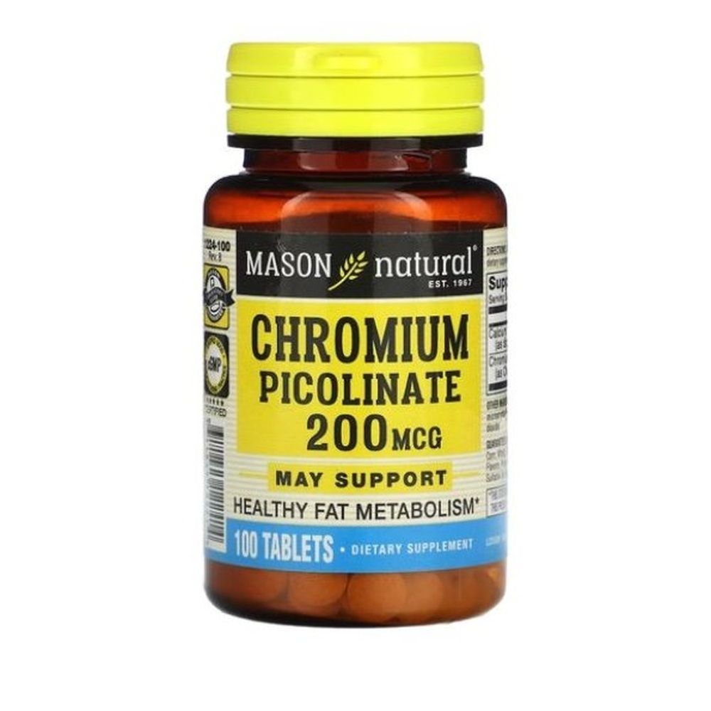 MASON NATURAL – Chromium picolinate 200mg 100 Tablets